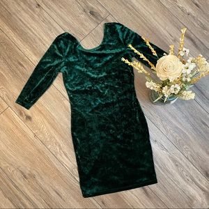 Forever 21 Emerald Velvet Mini Dress | Small